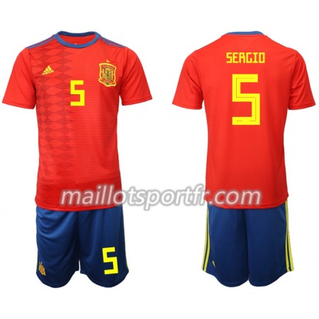 Maillot de Foot Espagne SERGIO 5 Enfant Domicile 2019